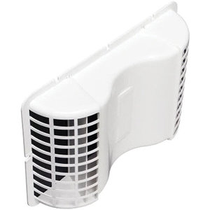 Builders Best® EVE Series 111574 Under Eave Vent, 7 in W, 10-1/8 in D, For Duct Size: 5 in, White
