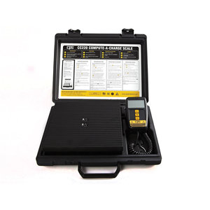 CPS® Compute-a-Charge® CC220 Refrigerant Scale, 220 lb, 0.015 % Accuracy, 0.25 oz Resolution, LCD Display, Battery