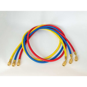 CPS® HP5ALH Premium Hose, 1/4 in x 1/4 in, Female x Female, 5 ft L Hose, Blue/Red/Yellow