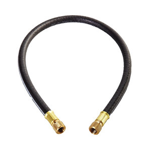 CPS® HV5E Vacuum and Charging Hose With In-Line Ball Valve, 5/16 in x 3/8 in x Crimp, 5 ft L Hose, Black