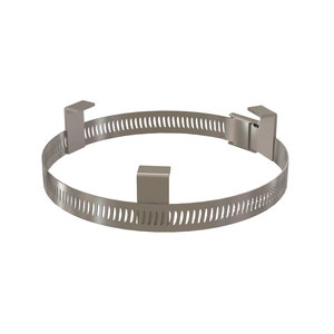 Centrotherm InnoFlue IAFC03 Flue Clamp, For Duct Size: 3 in, 4.3 in OD, 4.9 in L, 4.6 in W, 1 in D, Silver