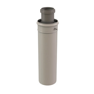 Centrotherm InnoFlue ICVL241 Concentric Vent Length Pipe, 2 or 4 in Intake, Galvanized Steel/Polypropylene, White