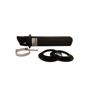 Centrotherm InnoFlue ICWT242 Concentric Wall Termination, 2 or 4 in Intake, HDPE/Polypropylene, Black, 21.2 in H