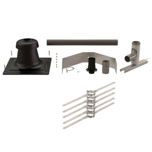 Centrotherm InnoFlue IFCK0235 Flex Chimney Liner Kit, 2 in Dia, 35 ft L, Polypropylene, Gray