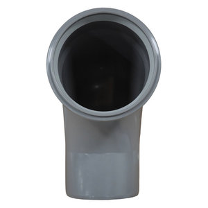 Centrotherm InnoFlue ISELL0387 87 deg Long Radius Elbow, 3 in, Polypropylene, 7 in L, 6.9 in W, Gray, 3.7 in Dia