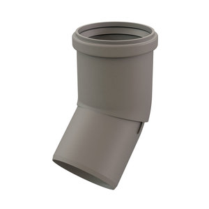 Centrotherm InnoFlue ISELS0345 45 deg Long Socket Elbow, 3 in, Polypropylene, 7.1 in L, 5-1/2 in W, Gray, 3.7 in Dia