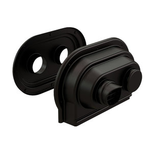 Centrotherm InnoFlue ISLPT0202 Low Profile Wall Termination With Interior Wall Plate and Bird Screen, 2 in, HDPE, Black