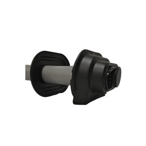 Centrotherm InnoFlue ISLPT0303 Low Profile Wall Termination With Interior Wall Plate and Bird Screen, 3 in, HDPE, Black