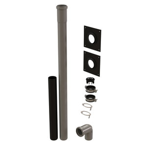 Centrotherm InnoFlue ISVKH02 Single Wall Horizontal Vent Kit, 2 in, Polypropylene, 9.6 in L, 9.6 in W