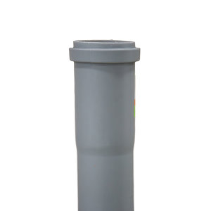Centrotherm InnoFlue ISVL0210 Single Wall Vent Length Pipe, 124.3 in L, 3 in OD, 120 in L Effective Length, Gray