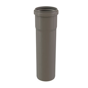 Centrotherm InnoFlue ISVL041 Single Wall Vent Length Pipe, 16 in L, 5.1 in OD, 12 in L Effective Length, Polypropylene