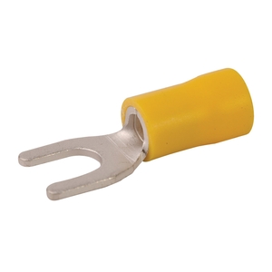 Devco 6255LX Spade Terminal, 12 to 10 AWG Wire, #10 Stud, Yellow