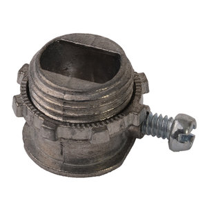Devco PI312 Set Screw Connector, 3/8 in ID, Metal, Flexible: No, 1/2 in Knockout, For Use With: BX Cables