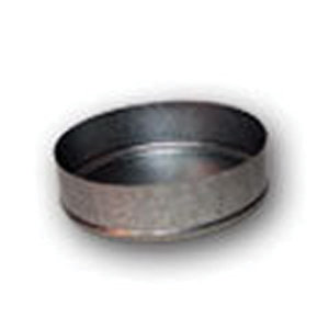 Die Stamped GSPEC4 End Cap, Round Duct, For Duct Size: 4 in, Galvanized Steel, 24 ga Gauge