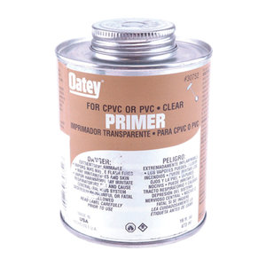 DiversiTech® 530-30752 Primer, Applicable Materials: CPVC, PVC, 16 fl-oz, Clear