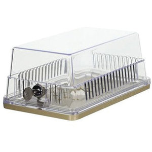 DiversiTech® 585-TG Thermostat Guard With (2) Bases, 8-1/4 in H, 4-1/2 in W, 3-1/4 in D, Plastic