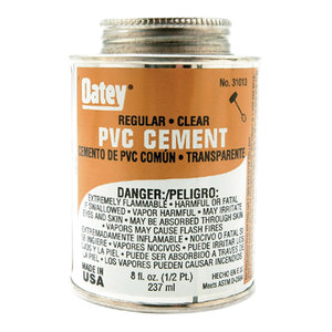 DiversiTech® 5-12 Cement, Applicable Materials: PVC, 8 fl-oz, Clear, 40 to 110 deg F Application Temperature