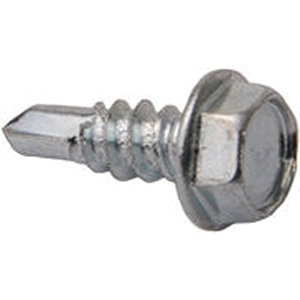 DiversiTech® 6943CX Self-Drilling Screw, Hex Washer Head, #8 Thread, 1/2 in L, Steel, Zinc-Plated