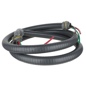 DiversiTech® 6-34-6NM Standard Whip, 6 ft L, 8 AWG Wire, Flexible Conduit, 3/4 in Conduit, 3-Conductor