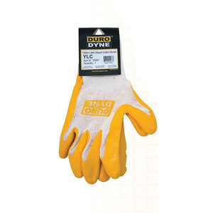 Duro Dyne® 010062 Dipped Gloves, Nitrile, Yellow, Disposable: No