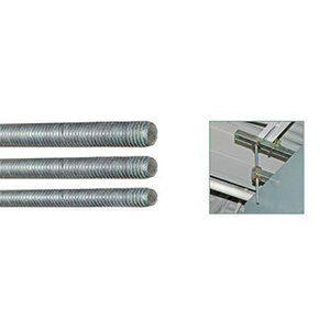 Duro Dyne® DYN-O-MATE® 021165 Threaded Rod, Steel, Zinc-Plated, 3/8 in Dia, 6 ft L, 3/8-16 Thread