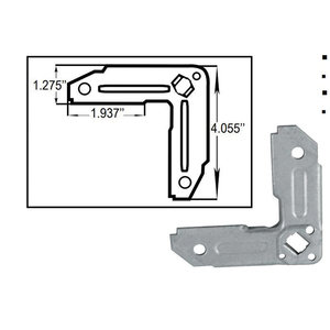 Duro Dyne® DYN-O-MATE® 021283 TDF Corner, Aluminum, 4.055 in L, 4.055 in W, 1.225 in D