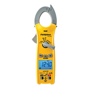 Fieldpiece SC260 Compact Clamp Meter, 4000 Display Counts, 4 V, 40 V, 400 V, 600 V/0.001 V VDC/Resolution, Alkaline