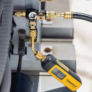 Fieldpiece VC2G Valve Core Removal Tool With Dual Valve, 1/4 x 1/4 in x Female x Male, 5.06 in H, 2.63 in W, 1-1/2 in D