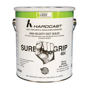 HARDCAST® Sure-Grip™ 404 302009 Duct Sealant, Base Chemical: Synthetic Rubber Resin, Gray, 320 linear ft Coverage Rate