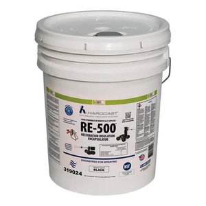 HARDCAST® RE-500 319024 Restoration Insulation Encapsulator, Liquid, 5 gal, Pail, Base Chemical: Synthetic Late, Black