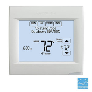 Honeywell Home VisionPRO® 8000 TH8321WF1001/U Wi-Fi Programmable Smart Thermostat, 3H/2C, 2H/2C-Stage, Arctic White