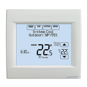 Honeywell Home VisionPRO® 8000 TH8321WF1001/U Wi-Fi Programmable Smart Thermostat, 3H/2C, 2H/2C-Stage, Arctic White