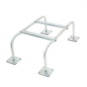 IBEX® 1802AL Mini-Split Stand, Aluminum, 35 in L, 20 in W, 18 in D, Zinc-Plated Yellow