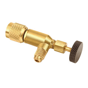 JB Industries A33000 Back Seating Control Valve, 1/4 in, SAE x O-ring Quick Coupler, Brass