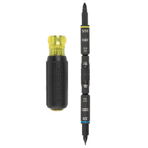 KLEIN TOOLS® KNECT™ 32527HD 11-in-1 Impact-Rated Screwdriver/Nut Driver, 1/4 in, 5/16 in, 3/8 in, 1/2 in Drive, Steel
