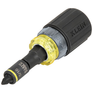 KLEIN TOOLS® KNECT™ 32561HDRT 7-in-1 Impact-Rated Stubby Screwdriver/Nut Driver, 1/4 in, 5/16 in, 1/2 in Drive, Yes
