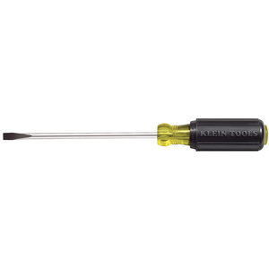 KLEIN TOOLS® 605-6 Heavy-Duty Screwdriver, 1/4 in Bit, 1-Piece, Magnetic: No, 6 in L Shaft, 10.344 in L, Steel