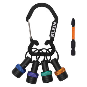KLEIN TOOLS® K33850 Bit Holder Keychain Set, Aluminum Alloy, 4.99 in L, 1.97 in W, 0.68 in D
