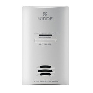 Kidde® 21025772 Carbon Monoxide Alarm, Battery, Hardwired, Sound, Visual Alarm, (2) AA, 120 V, 2-3/4 in H, 4-1/2 in W