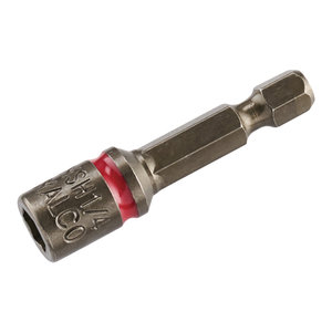 Malco® MSH14 Standard Short Hex Driver, 1/4 in Nut, Magnetic: Yes, 1-3/4 in L Shaft, 1-3/4 in L, Red, 1/4 in Dia Insert