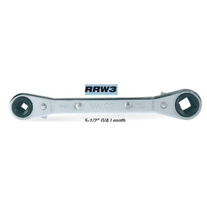 Malco® RRW3 Square Drive Refrigeration Ratchet Wrench, 3/16 in, 1/4 in, 5/16 in, 3/8 in Drive, 5-1/2 in L