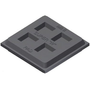 Mason Industries R18X18SW Mini-Super W-Waffle Pad, 18 in H, 18 in W, 3/8 in D, Rubber, Natural