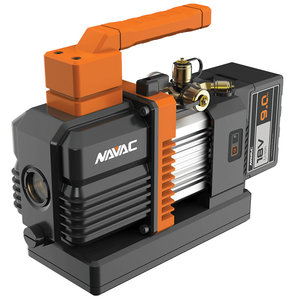 Navac BreakFree® NP4DLM Cordless Vacuum Pump, 4 cfm, 15 um Vacuum, 2-Stage, 18 V, 1/2 hp Motor, 1/4 in, 3/8 in, 1/2 in