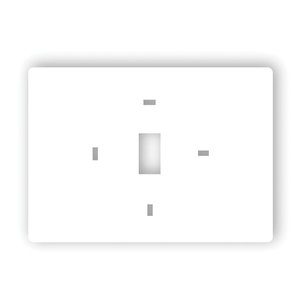 PRO1® T119 Wall Plate Cover, 5-1/2 in H, 7-1/2 in W, 0.3 in D