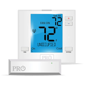 PRO1® T731W Non-Programmable Thermostat, 24 V, 2H/1C, 1H/1C-Stage, Battery, Hardwired, Backlit Display, 1.5 A