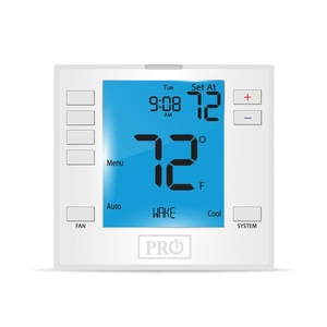 PRO1® T755 Programmable Thermostat, 24 V, 2H/2C, 3H/2C-Stage, Battery, Hardwired, Backlit Display, 1.5 A, 4.4 in H