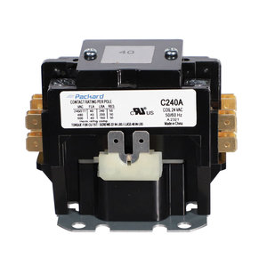 Packard C240A Contactor, 24 V Control, 2-Pole, 40 A Switching Current, 50/60 Hz