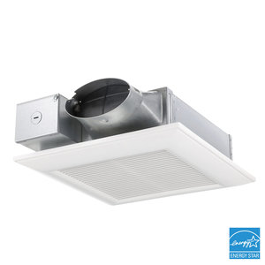 Panasonic WhisperValue® FV-0510VS1 Exhaust Fan, 50 to 100 cfm, 1.3 sones, 120 V, 0.09 to 0.2 A, 11.1 W Fan