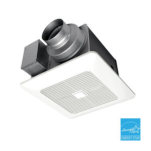 Panasonic WhisperGreen® Select FV-0511VKS2 Exhaust Fan, 50 to 110 cfm, 0.8 sones, 120 V, 0.2 A, 9.9 W Fan, 13 in W