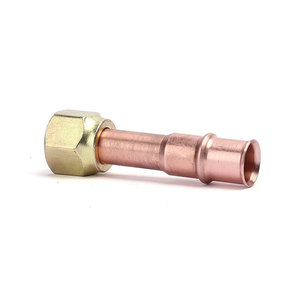 RLS® 3291 Series 3291080000111 Adapter, 1/2 in x 1/2 in, Press x Flared, 700 psi Max Working Pressure, Copper